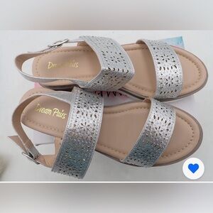 New Dream Pairs Andrea-3 Low Wedge Sandal Women's, Silver Sizes 8 M